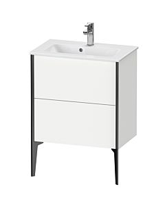 Duravit XViu Waschtisch-Unterschrank XV44880B218 61 x 59,4 x 39 cm, weiß matt, 2 Auszüge, stehend, schwarz matt