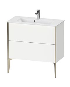Duravit XViu Waschtisch-Unterschrank XV44890B118 81 x 59,4 x 39 cm, weiß matt, 2 Auszüge, stehend, champagner matt