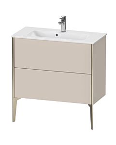 Duravit XViu Waschtisch-Unterschrank XV44890B191 81 x 59,4 x 39 cm, taupe matt, 2 Auszüge, stehend, champagner matt