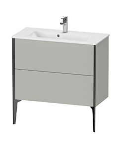 Duravit Meuble sous-vasque XViu XV44890B207 81 x 59,4 x 39 cm, gris béton mat, 2 coulissants, debout, noir mat