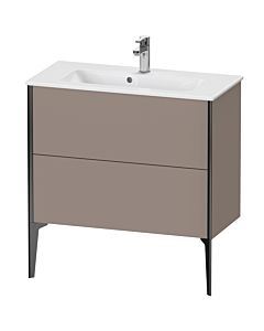 Duravit Meuble sous-vasque XViu XV44890B243 81 x 59,4 x 39 cm, basalte mat, 2 coulissants, debout, noir mat