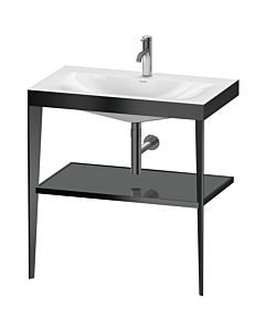 Duravit Meuble lavabo combiné XViu XV4715OB289 80 x 48 cm, 2000 , gris flanelle brillant, avec console en métal, noir mat