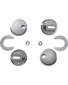 Duravit Scharnier-Set 0061381000 für WC-Sitz mit Absenkautomatik, Edelstahl