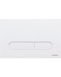 Duravit DuraSystem Betätigungsplatte WD5009011000 aufgesetzt, mechanisch, für WC Bet 100, weiß