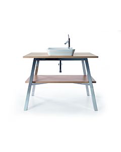 Duravit Cape Cod Aufsatz-Waschtisch 23404632001 46 x 46 cm, mit Hahnloch, ohne Überlauf, Armatureninsel, Weiß Seidenmatt WonderGliss