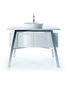 Duravit Cape Cod Aufsatz-Waschtisch 2328483200 Ø 48 cm, mit Hahnloch, ohne Überlauf, mit Armatureninsel, Weiß Seidenmatt