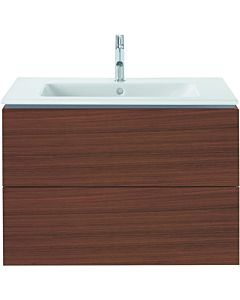 Duravit L-Cube Waschtisch-Unterschrank LC624102121 82 x 48,1 cm, nussbaum dunkel, 2 Schubkästen, wandhängend