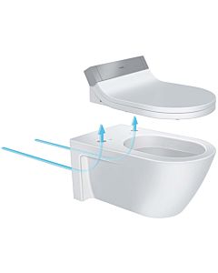 Duravit Starck 2 Wand Tiefspül WC 25335900001 weiss wondergliss, für SensoWash