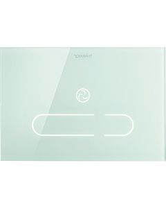 Duravit DuraSystem Betätigungsplatte WD5003012000 22,98 x 15,7 cm, berührungslos, Glas weiß, für WC