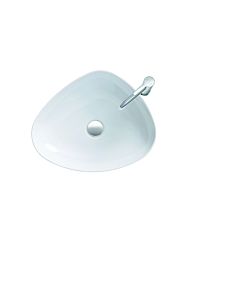 Duravit Cape Cod Aufsatz-Waschtisch 23395032001 50x40,5cm, ohne Hahnloch, Überlauf, Hahnlochbank, Weiß Seidenmatt WonderGliss