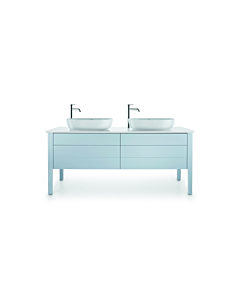 Duravit Luv console LU9467B1717 178,3x59,5cm, white structure, made of quartz stone, 2 cutouts