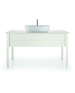 Duravit Luv Waschtisch-Konsole LU946601717 138,8x59,5cm, Weiß Struktur, aus Quarzstein, mit 1 Ausschnitt
