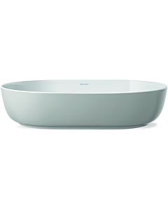 Duravit Luv Aufsatz-Waschtisch 0379702300 70x40cm, geschliffen, ohne Überlauf, ohne Hahnlochbank, weiß/grau seidenmatt