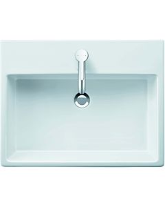 Duravit Vero Air Waschtisch 23506000411 weiss wondergliss, 60x47cm, mit Hahnloch, ohne Überlauf