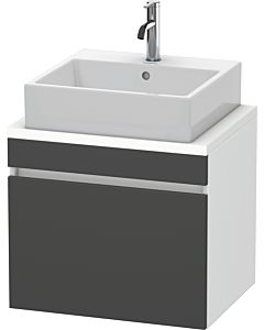 Duravit DuraStyle Waschtisch-Unterschrank DS530004918 60 x 47,8 cm, graphit matt/weiß matt, für Konsole, 1 Auszug
