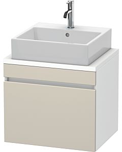 Duravit DuraStyle vasque DS530009118 60 x 47,8 cm, taupe / blanc mat, pour console, coulissant 2000