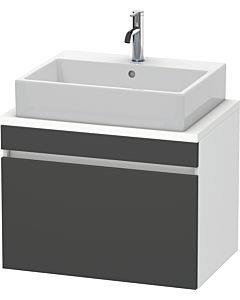 Duravit DuraStyle vasque DS530104918 70 x 47,8 cm, graphite mat / blanc mat, pour console, coulissant 2000