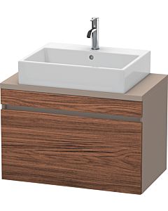 Duravit DuraStyle vasque DS530202143 80 x 47,8 cm, noyer foncé / basalte mat, pour console, coulissant 2000
