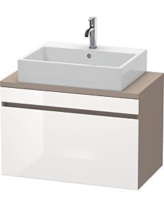 Duravit DuraStyle vasque match0 DS530202243 80 x 47,8 cm, blanc brillant / basalte mat, pour console, coulissant 2000