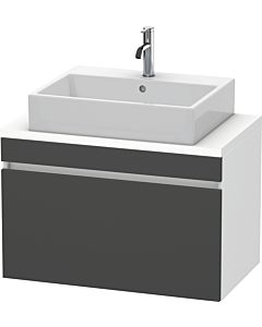 Duravit DuraStyle Waschtisch-Unterschrank DS530204918 80 x 47,8 cm, graphit matt/weiß matt, für Konsole, 1 Auszug
