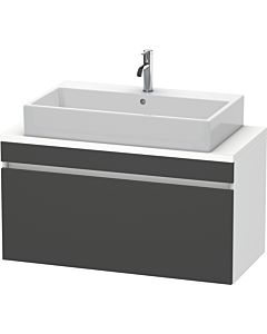 Duravit DuraStyle vanity unit DS530404918 100 x 47.8 cm, matt graphite / matt white, for console, 2000 pull-out