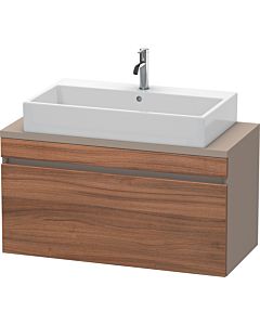 Duravit DuraStyle vanity unit DS530407943 100 x 47.8 cm, natural walnut / matt basalt, for console, 2000 pull-out