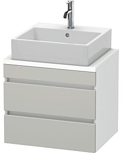 Duravit DuraStyle Waschtisch-Unterschrank DS530500718 60 x 47,8 cm, betongrau/weiß matt, für Konsole, 2 Schubkästen