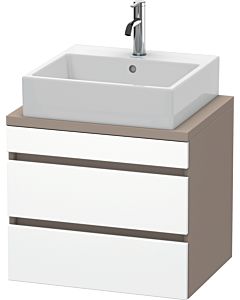 Duravit DuraStyle Waschtisch-Unterschrank DS530501843 60 x 47,8 cm, weiß matt/basalt matt, für Konsole, 2 Schubkästen