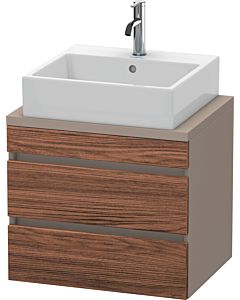 Duravit DuraStyle vasque DS530502143 60 x 47,8 cm, noyer foncé / basalte mat, pour console, 2 tiroirs