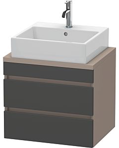 Duravit DuraStyle vasque DS530504943 60 x 47,8 cm, graphite mat / basalte mat, pour console, 2 tiroirs