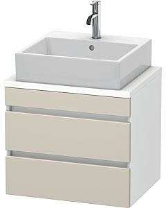 Duravit DuraStyle vasque DS530509118 60 x 47,8 cm, taupe / blanc mat, pour console, 2 tiroirs