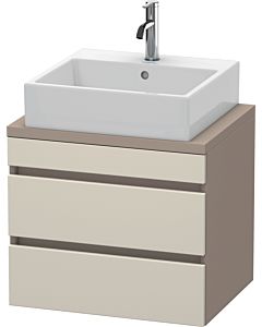 Duravit DuraStyle vasque DS530509143 60 x 47,8 cm, taupe / basalte mat, pour console, 2 tiroirs