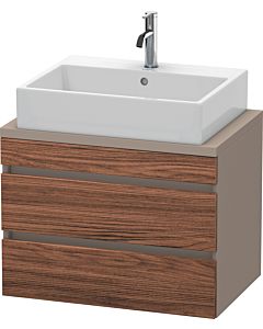 Duravit DuraStyle Waschtisch-Unterschrank DS530602143 70 x 47,8 cm, nussbaum dunkel/basalt matt, für Konsole, 2 Schubkästen