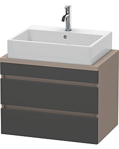 Duravit DuraStyle vanity unit DS530604943 70 x 47.8 cm, matt graphite / matt basalt, for console, 2 drawers