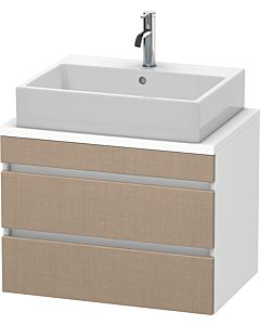 Duravit DuraStyle vasque DS530607518 70 x 47,8 cm, lin / blanc mat, pour console, 2 tiroirs