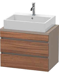 Duravit DuraStyle vanity unit DS530607943 70 x 47.8 cm, natural walnut / matt basalt, for console, 2 drawers