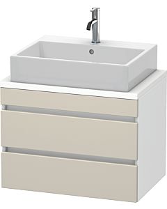 Duravit DuraStyle Waschtisch-Unterschrank DS530609118 70 x 47,8 cm, taupe/weiß matt, für Konsole, 2 Schubkästen