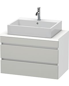 Duravit DuraStyle Waschtisch-Unterschrank DS530700718 80 x 47,8 cm, betongrau/weiß matt, für Konsole, 2 Schubkästen