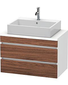 Duravit DuraStyle vanity unit DS530702118 80 x 47.8 cm, dark walnut / matt white, for console, 2 drawers
