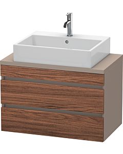 Duravit DuraStyle Waschtisch-Unterschrank DS530702143 80 x 47,8 cm, nussbaum dunkel/basalt matt, für Konsole, 2 Schubkästen
