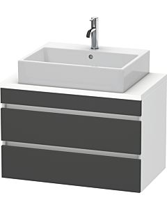 Duravit DuraStyle vanity unit DS530704918 80 x 47.8 cm, matt graphite / matt white, for console, 2 drawers