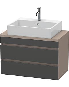 Duravit DuraStyle vanity unit DS530704943 80 x 47.8 cm, matt graphite / matt basalt, for console, 2 drawers