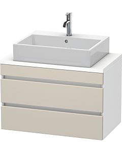 Duravit DuraStyle vasque DS530709118 80 x 47,8 cm, taupe / blanc mat, pour console, 2 tiroirs