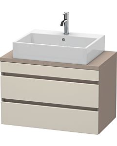Duravit DuraStyle Waschtisch-Unterschrank DS530709143 80 x 47,8 cm, taupe/basalt matt, für Konsole, 2 Schubkästen