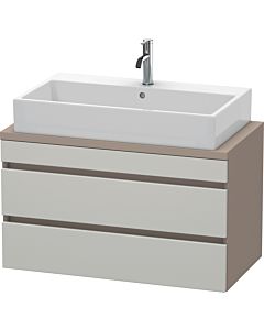 Duravit DuraStyle Waschtisch-Unterschrank DS530800743 90 x 47,8 cm, betongrau/basalt matt, für Konsole, 2 Schubkästen