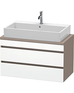 Duravit DuraStyle vanity unit DS530801843 90 x 47.8 cm, matt white / matt basalt, for console, 2 drawers
