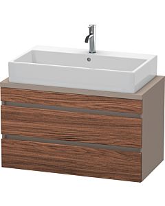 Duravit DuraStyle Waschtisch-Unterschrank DS530802143 90 x 47,8 cm, nussbaum dunkel/basalt matt, für Konsole, 2 Schubkästen