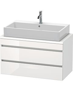 Duravit DuraStyle Waschtisch-Unterschrank DS530802218 90 x 47,8 cm, weiß hochglanz/weiß matt, für Konsole, 2 Schubkästen