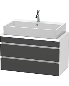 Duravit DuraStyle vasque DS530804918 90 x 47,8 cm, graphite mat / blanc mat, pour console, 2 tiroirs