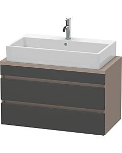 Duravit DuraStyle vanity unit DS530804943 90 x 47.8 cm, matt graphite / matt basalt, for console, 2 drawers